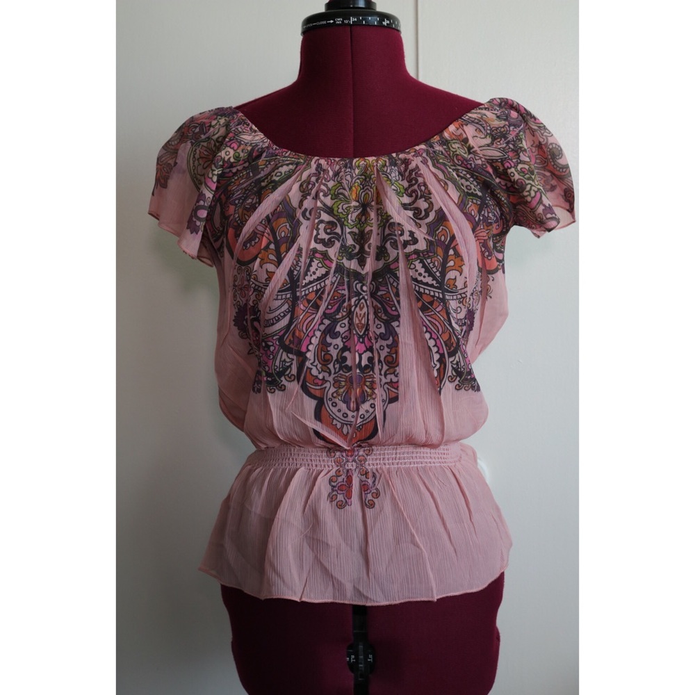 Charlotte Russe Sheer Floral Blouse